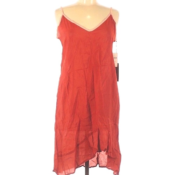 Anthropologie Lacausa Burnt Orange Slip Dress Size XS - Picture 2 of 9